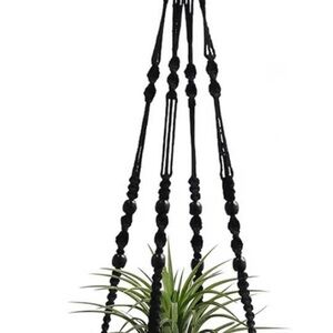 Black Macrame Plant Hanger
